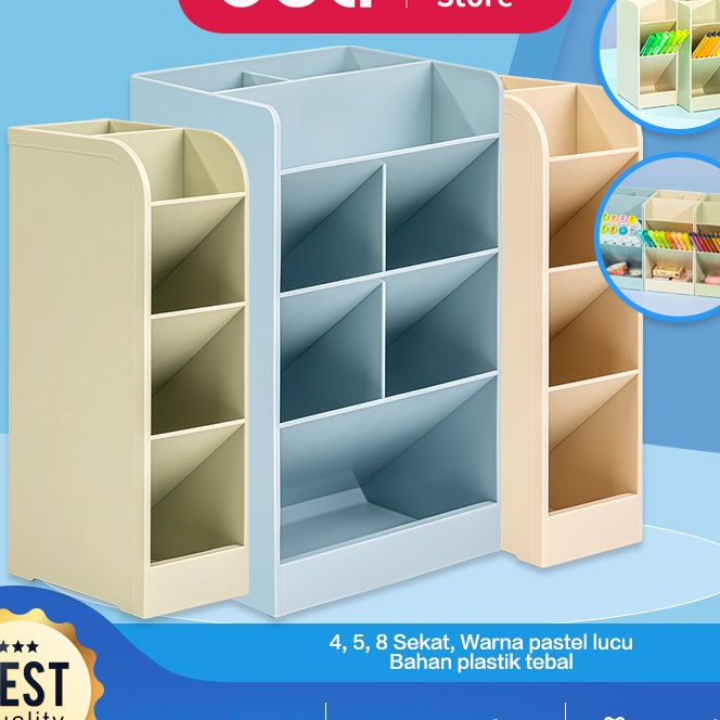 

[2❤/H☀T> Deli Pen Holder / Rak Tempat Pulpen Pensil 4 5 8 Sekat Pastel Lucu 89XXsiiap.dikirim!