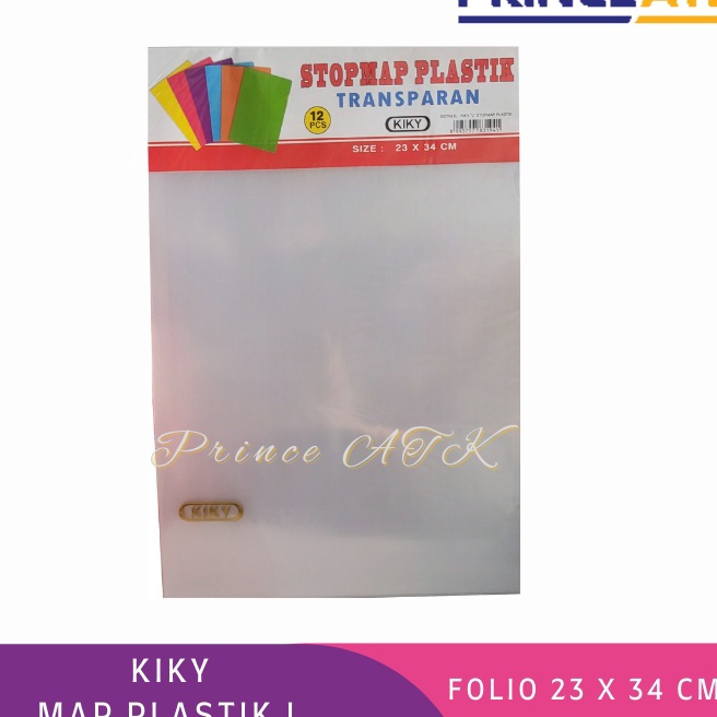

[ZD-㊚M♡] MAP PLASTIK L ISI 12 PCS MERK KIKY TRANSPARANT UKURAN FOLIO / terviral!
