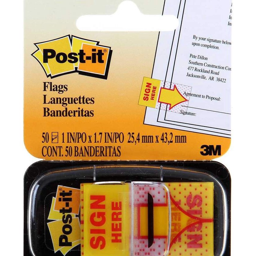 

(❤H☼X-12) POST IT SIGN HERE 3M / POST IT PANAHbaanyak diminati..