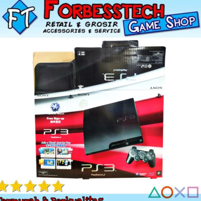 ・Fhw Dus Kardus Box Mesin Sony PS3 PS 3 Playstation 3 Slim Fullset e Kemasan Baru •.