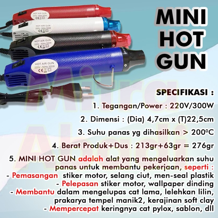 ✸GOt Mini Heat / Hot Air Gun - Alat Pemanas Portable Multifungsi ✺ ➯