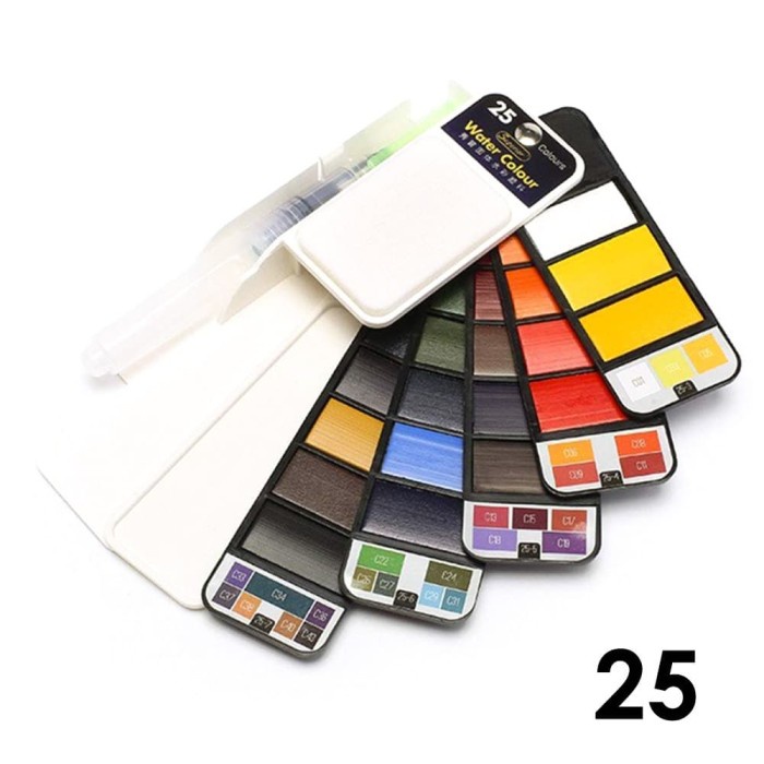 

Superior Foldable Watercolor Paint Set 25 / Cat Air Compact Set 25