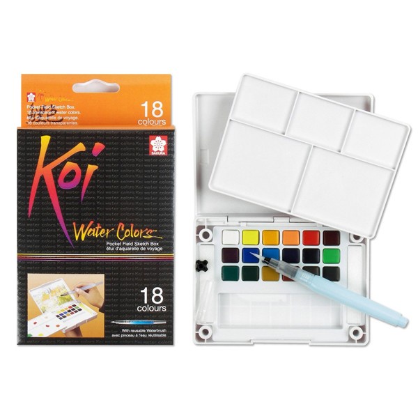 

Sakura Koi Watercolor Pocket Field Sketch Box 18