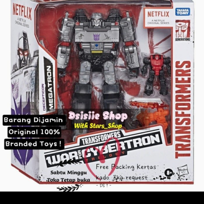 PROMO TRANSFORMER NETFLIX WAR FOR CYBERTRON TRILOGY VOYAGER CLASS MEGATRON TERLARIS