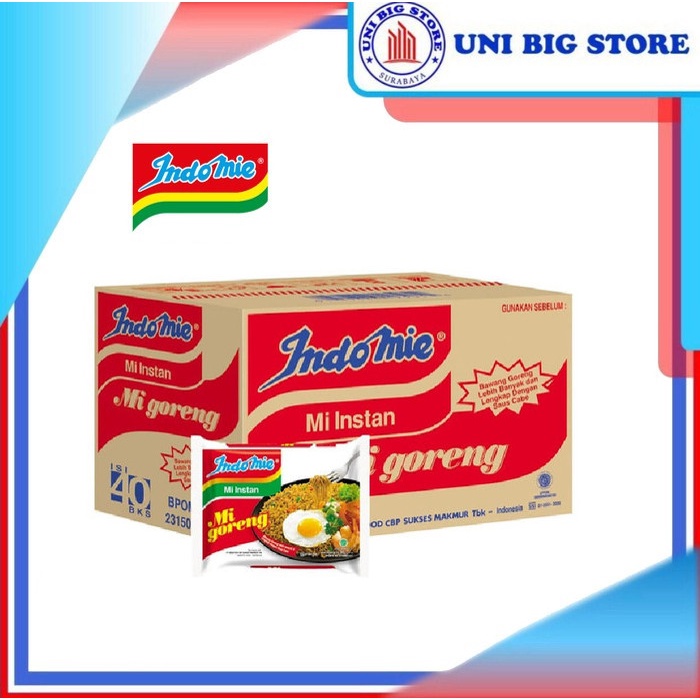 

Indomie Mi Mie Goreng Mie Instan 85 gram DUS 40 pcs