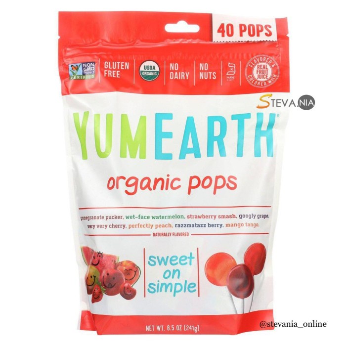 

Yum Earth Organic Pop Sweet On Pack Besar
