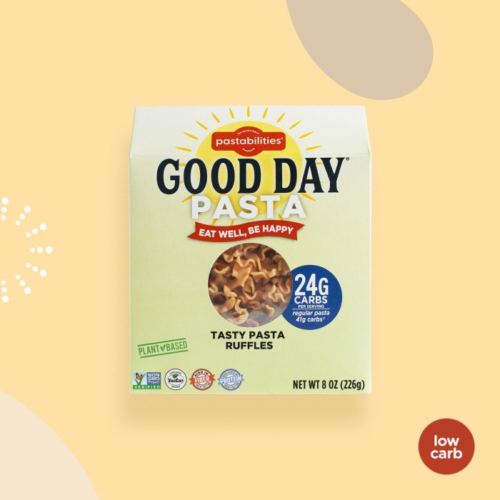

NEW ! Pastabilities - Good Day (Low Carb) & Mighty (High Protein)