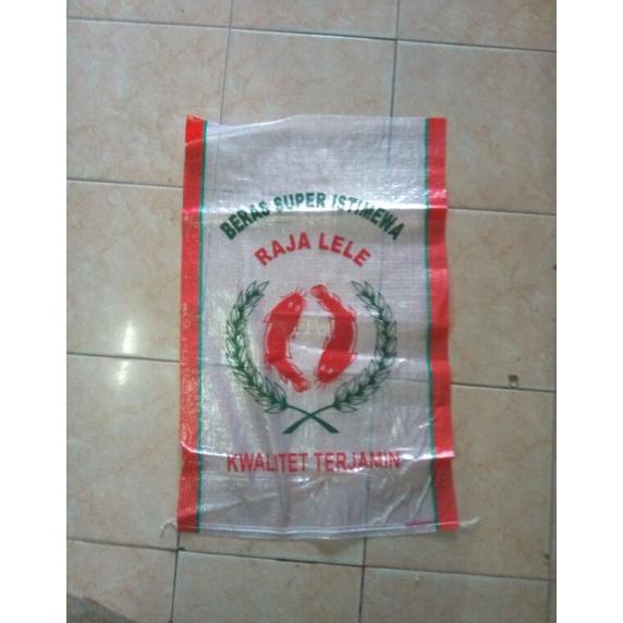 Ready karung beras 10 kg sablon 2 warna transparan baru