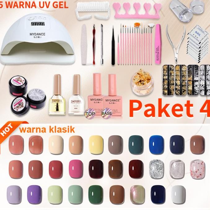 Paket Nail Art UV Led Gel Set Lengkap Kutek Lampu UV Set PAKET 4