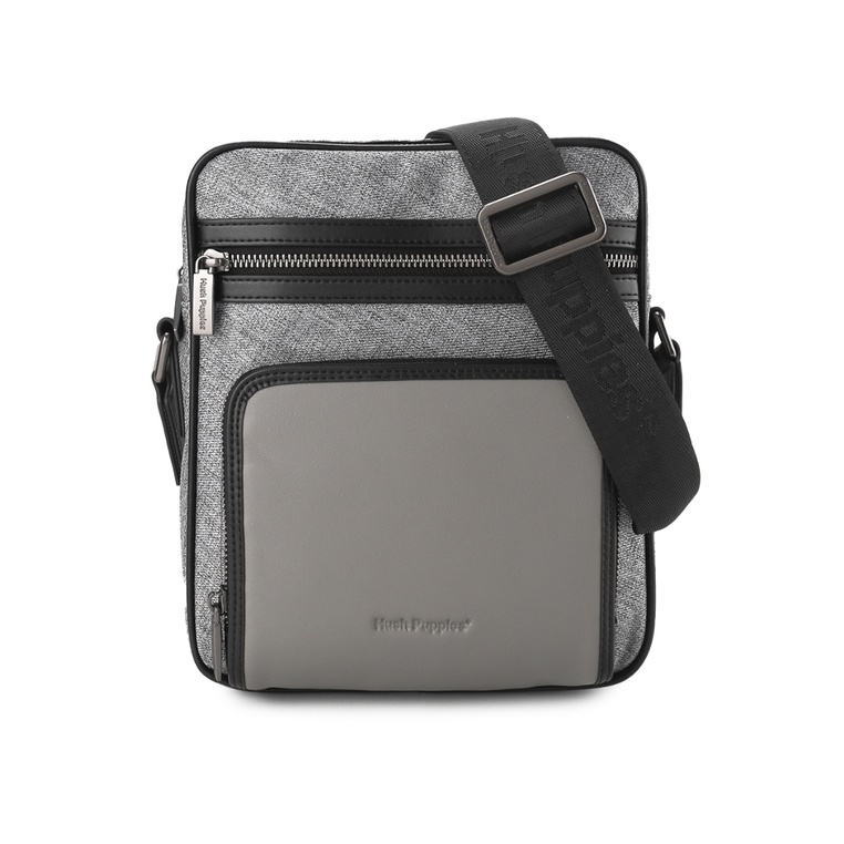 Tas Selempang Hush Puppies Original Pria Sling 2 kantong depan dengan resleting Wisuda Branded Menaw