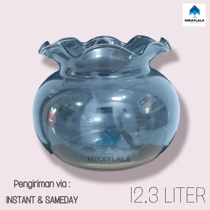 Ready stok Aquarium Bulat 12,3 Liter Toples Ikan Undian Acara Dekorasi Rumah