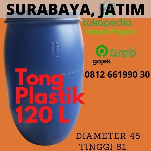 Drum Air / Tong Sampah / Tong Biru Tebal / 150 L Liter Baru Bestseller Bin