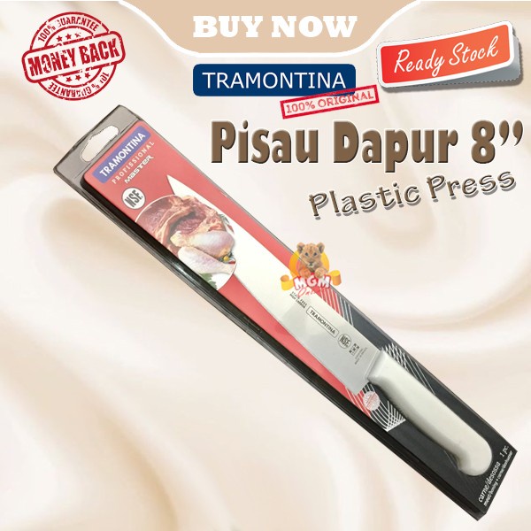 Made In Brazil Tramontina Chef Knife 8In Pisau Dapur Nsf 20Cm Press