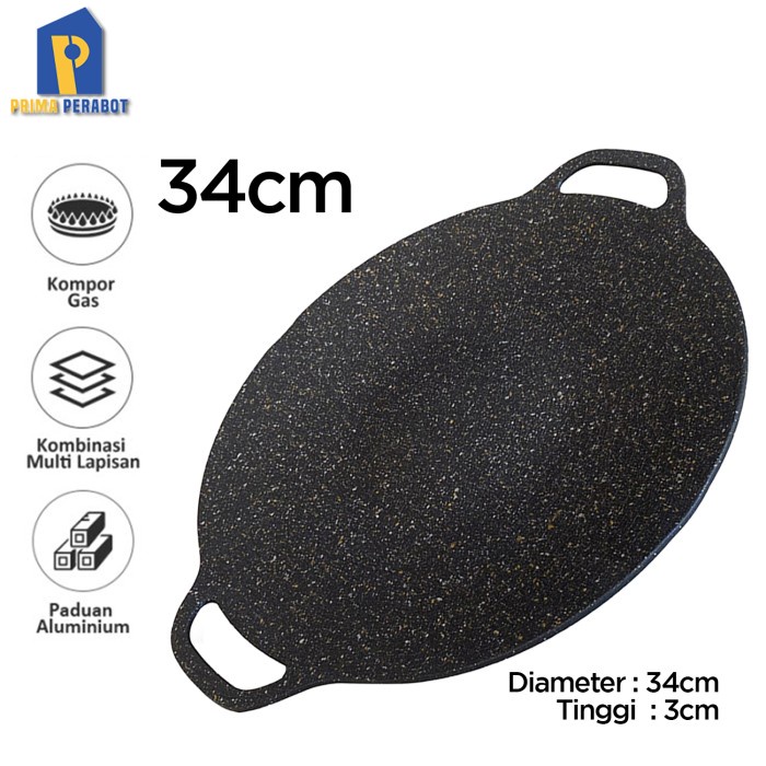 Terlaris Wajan Pemanggang Datar Baking Pan Bulat 40 Cm Roti Bakar Martabak