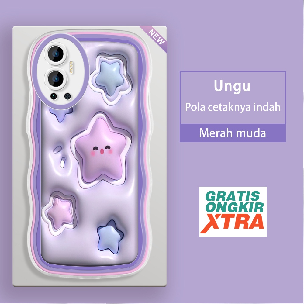 jinsouwe Infinix Hot 8 Pro 9 10 11 12 Play 11s NFC 12i  Casing Ponsel  Pola Pentagram ungu 3D  warna