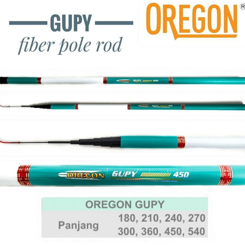 Modern.. Oregon Gupy Joran Tegek Lentur 180 210/240/270/300/360/450540 Tongkat Pancing AMF