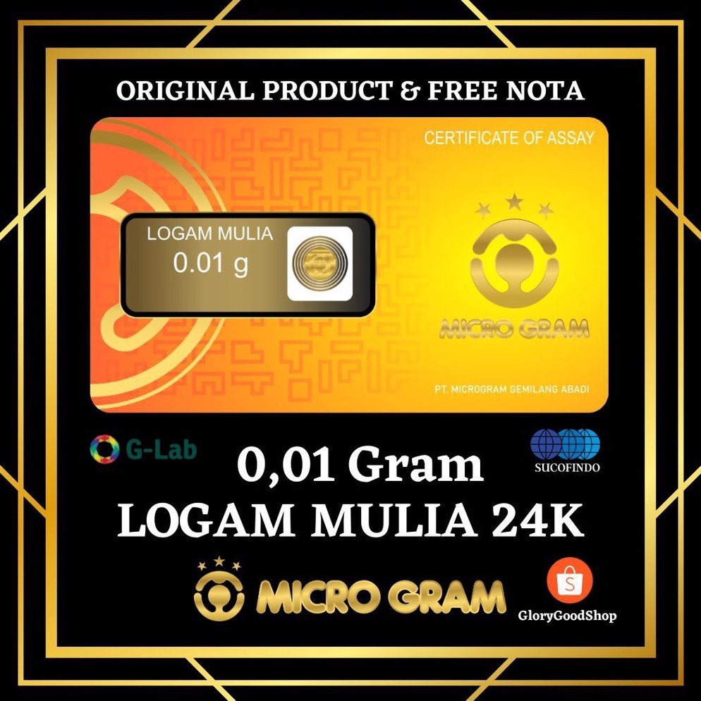 Miliki sekarangWw3W7 Emas Micro Gram 0,01 Logam Mulia 24 Karat Mini Gold Mini Gram Baby Gold