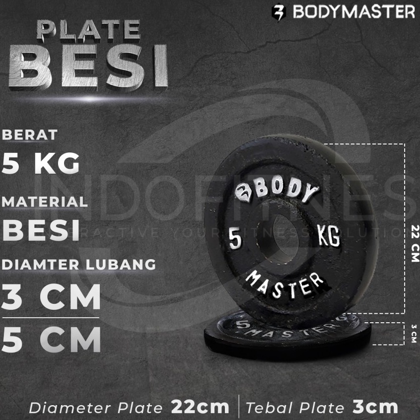 Grosiran Murah [5KG] Plate Besi 5kg - Plate Barbel Besi - Piringan besi 5 kg - Beban Besi 