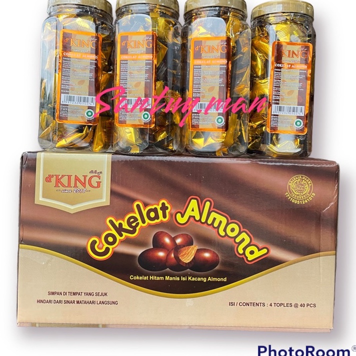 

Ready 1 Kardus Cokelat Almond isi 4 toples D'king exp 2024 aman ★★★★★