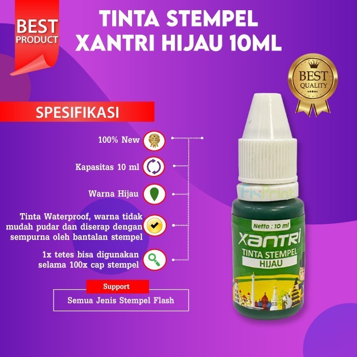 

best seller tinta isi ulang stamp stampel stempel flash warna 10ml tahan air refil
