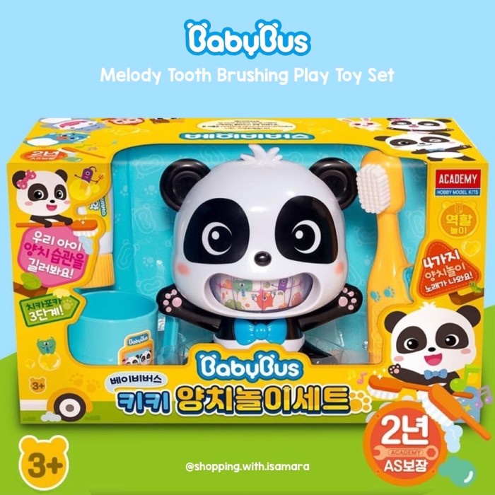 PROMO BABYBUS MELODY TOOTH BRUSHING PLAY TOY SET / MAINAN MENYIKAT GIGI TERLARIS