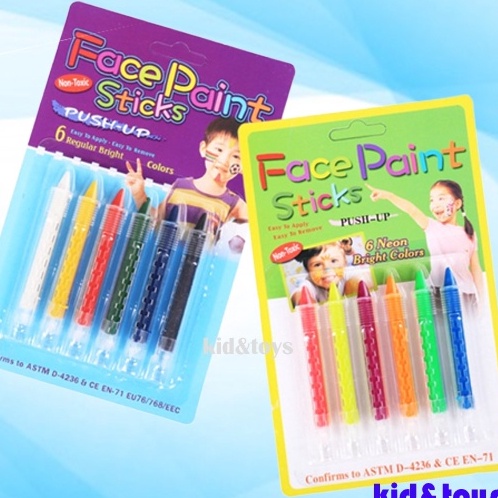 

[❣ G✮RV> Kidntoys Cat Wajah Face Painting stick Mewarnai Melukis Wajah Non Toxic Washable Paint Stick- terviiral!