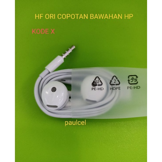 ♥Iar Headset Oppo Original100%Copotan Bawahan Hp Reno 2f m Paling Dicari Terkini.