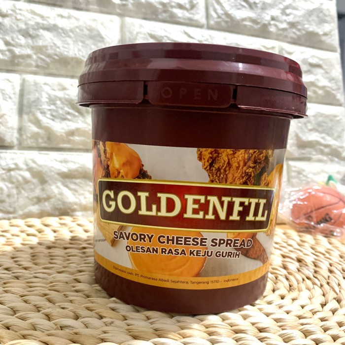

GOLDENFIL SAVORY CHEESE SPREAD 1 KG - OLESAN SELAI KEJU ASIN