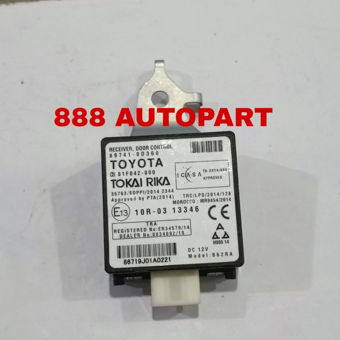 Modul Door Lock Doorlock Receiver Door Bagasi Yaris Vios Sienta sip