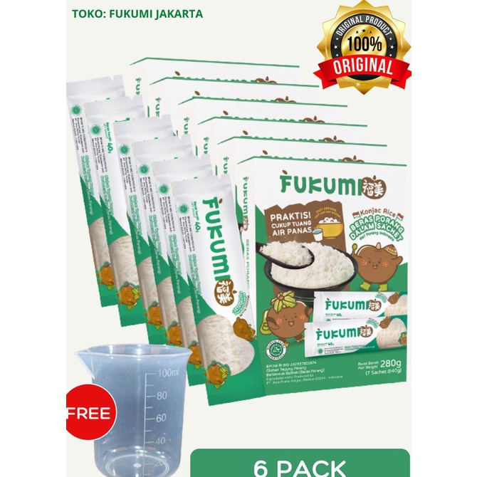 

Beras Porang Fukumi ORIGINAL 6 Box Free Gelas Ukur - Beras Diet Halal