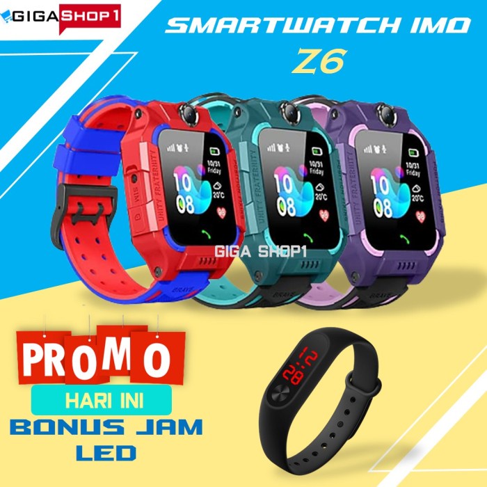BAYAR DITEMPAT Jam Tangan Anak Imo Z6 Smartwatch Anak Imo Z6 Imoo Smart Watch Anak /JAM TANGAN