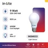 Lampu LED Sensor Cahaya 9 Watt Cahaya Putih - In-Lite