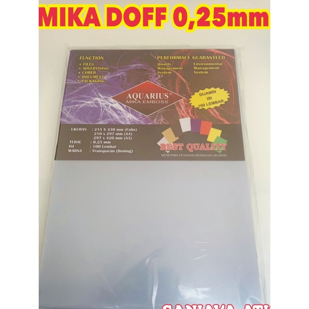 

Paling Laris!! Mika Doff/emboss 0.25 Aquarius A4