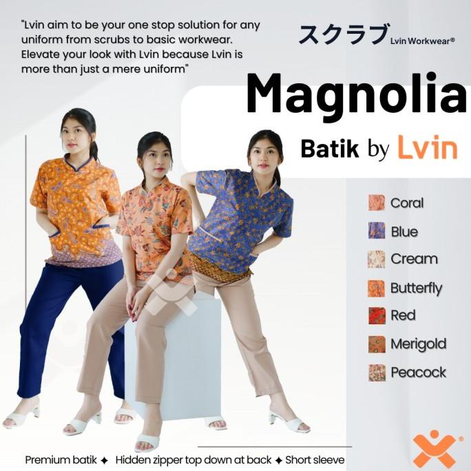Magnolia Full Batik Baju Suster / Seragam Suster / Nanny Uniform