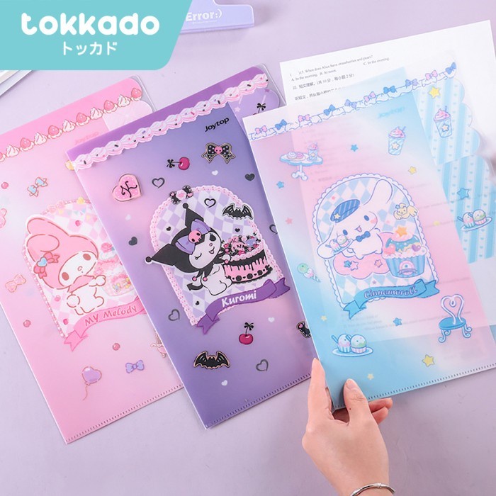 

TOKKADO Sanrio Map Folder A4 Original File Dokumen Organizer Lucu