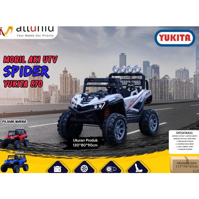 Mainan Anak Mobil Aki Spider - Yukita 870