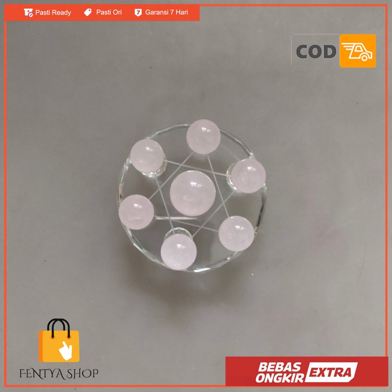 feng shui bola kristal rose quartz formasi 7 bintang M qi xing chen