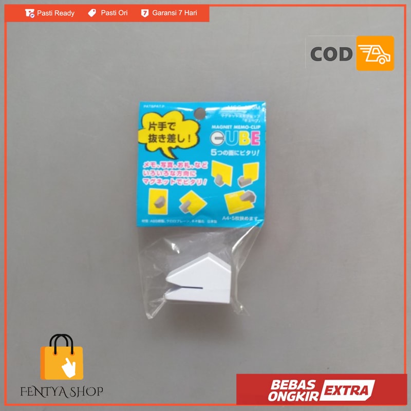 

japan brand magnet memo clip penjepit memo dengan magnet CUBE