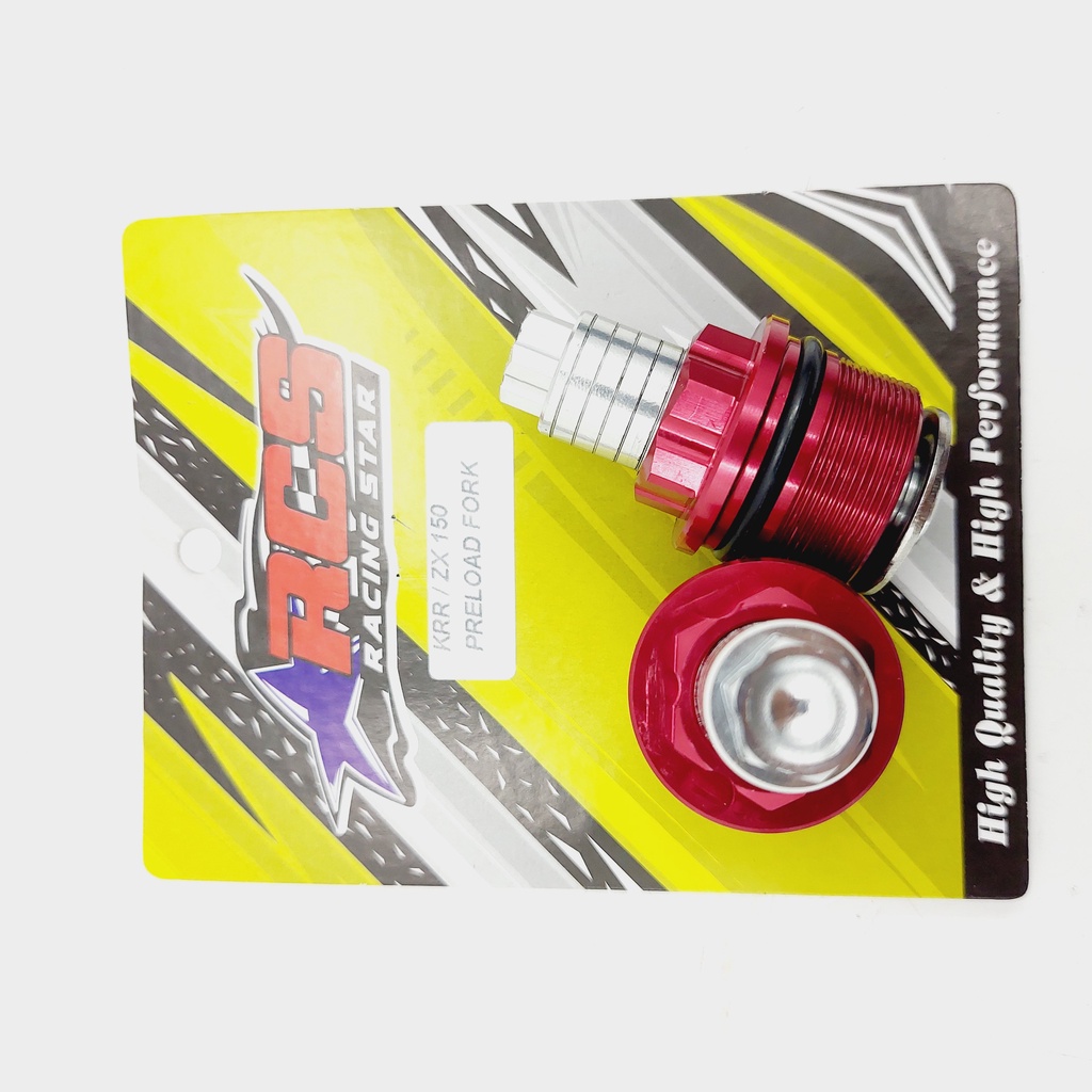 READY PRELOAD SHOCK DEPAN RCS KRR ZX 150 SILVER MERAH ORIGINAL