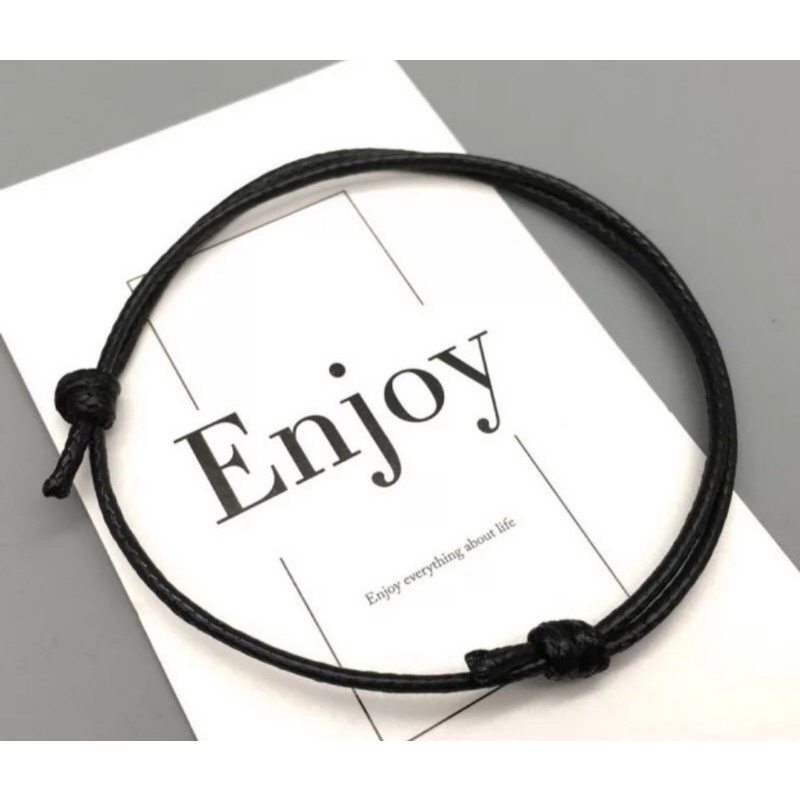 LPA GELANG KAKI TALI HITAM/GELANG KAKI TALI KOREA/GELANG KAKI PRIA WANITA/AGAM AKSEIS YUC