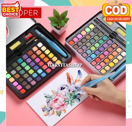 

Water Color Set Cat Air Lukis Lengkap Cat Air Anak Set Lengkap Padat Cair Non Toxic Tidak Beracun Cat Lukis Kanvas Lengkap Semua Warna Watercolour Painting Watercolor Set Art Murah Dan Bagus Toper Watercolor Set 48 Warna Solid Free Kuas Dan Kertas Gambar
