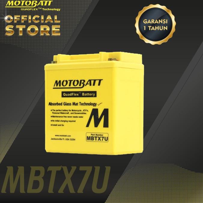Motobatt Quadflex MBTX7U - 8Ah (Garansi 1 Tahun)