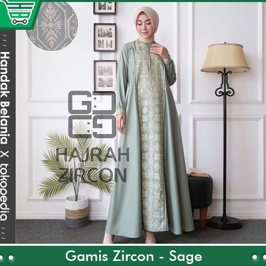 BAJU GAMIS HAJRAH ZIRCON GUZEL PREMIUM BAHAN KATUN TOYOBO ORIGINAL
