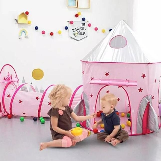 Promo Tenda Bermain Anak / Rumah Istana Anak Free Lampu Led(Selama Githaabe