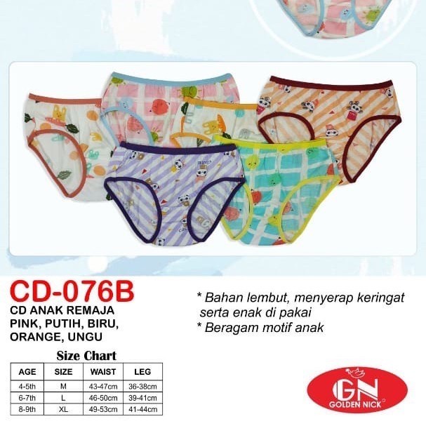 COD Celana Dalam CD Golden Nick anak wanita Perempuan Lucu II