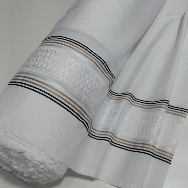 Grosir◘putih bersih || kain katun madinah motif bordir sama sisi || kain katun madinah motif || kain