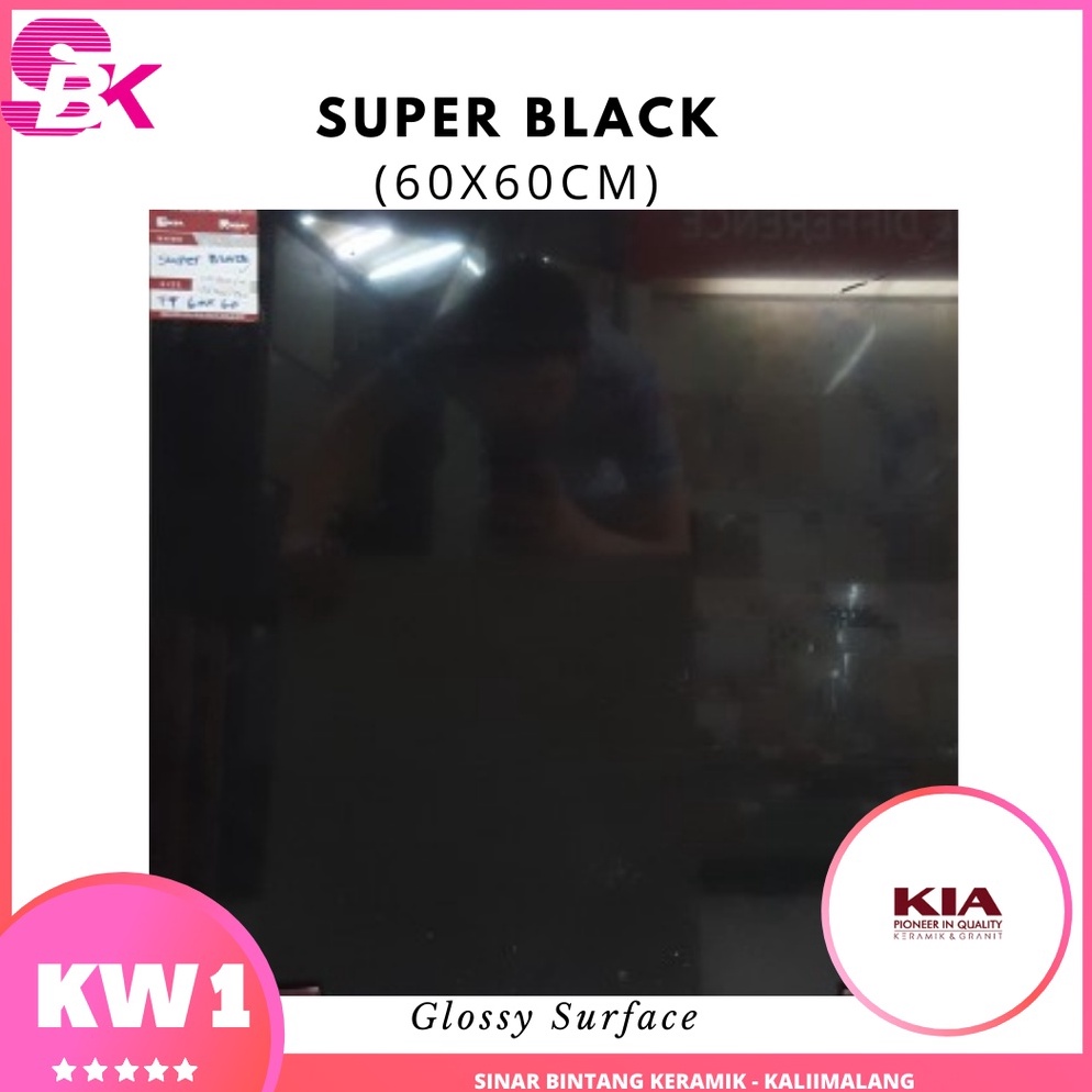 Modern.. Granit Lantai 60x60 Super Black KIA BKI