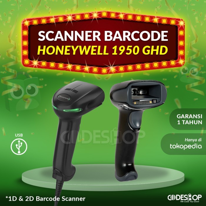 Barcode Scanner Honeywell 1950 GHD 2D USB Pengganti 1900 GHD