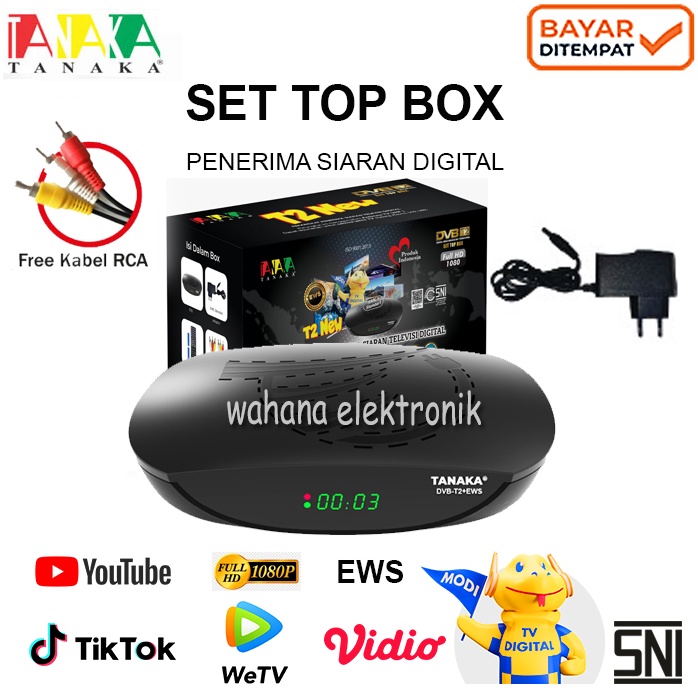 Produk Set Top Box Tv Digital Tanaka Luby Advan Infico iOTO DVB T2 EWS / set top box dvb t2 / set bo