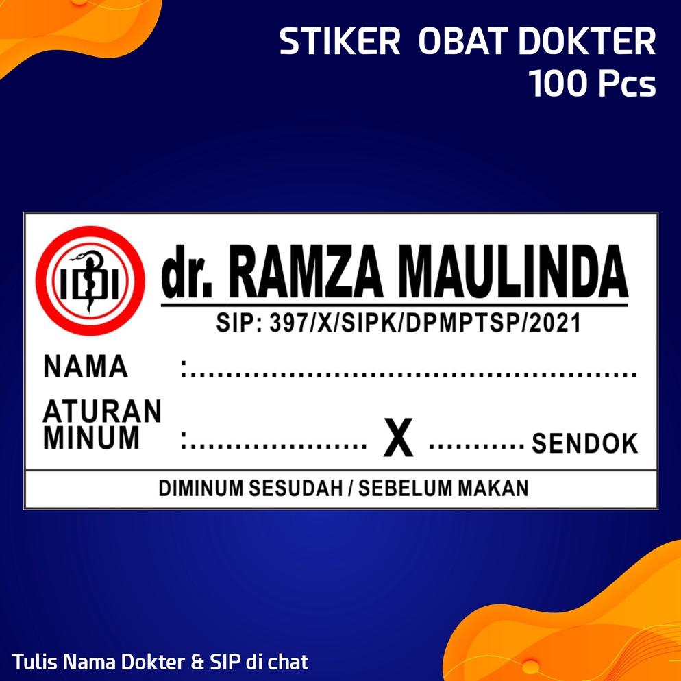 

ERA171 STIKER LABEL OBAT DOKTER 1 PACK (100Pcs) ++